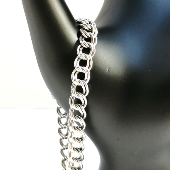 Vintage 925 Silver Chain Link Bracelet - Picture 2 of 6